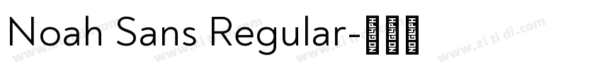 Noah Sans Regular字体转换